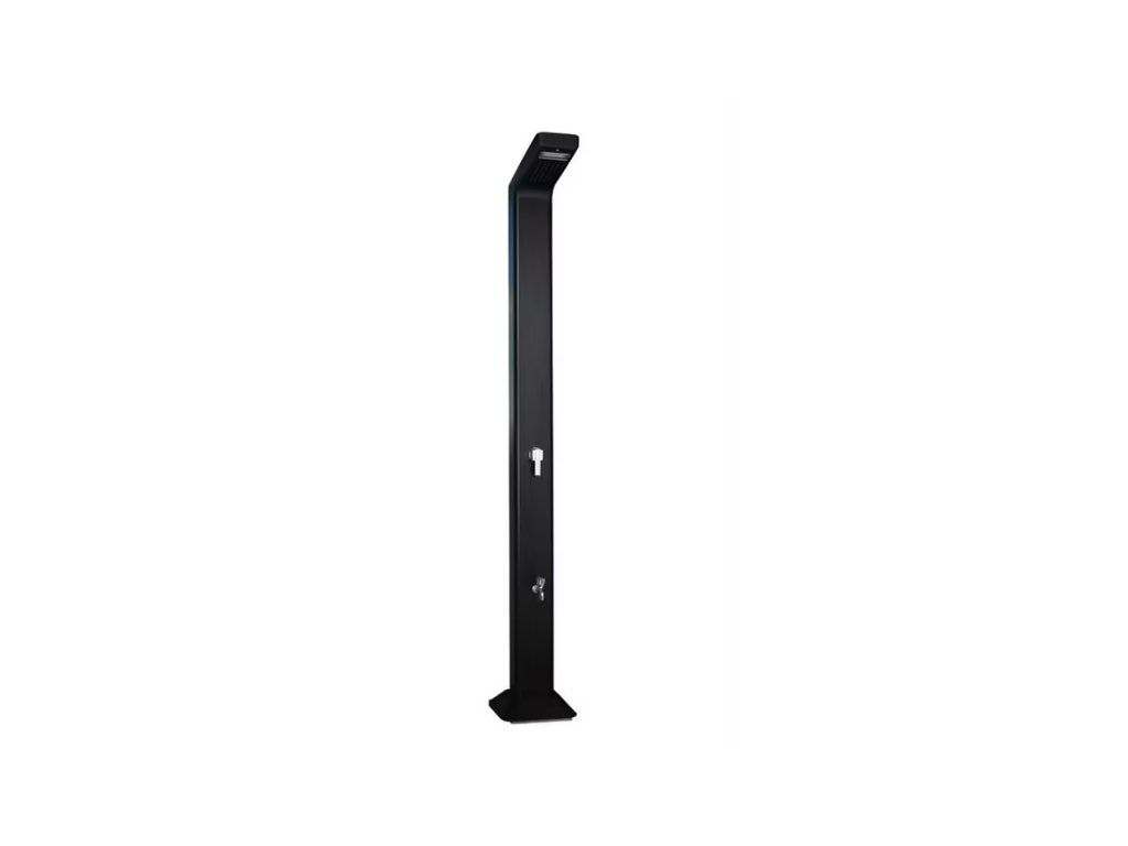 UNO 35L aluminium solar shower with LED lighting
